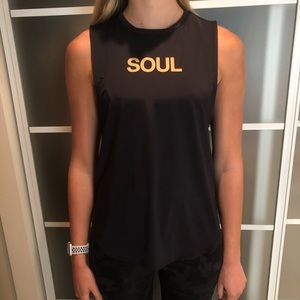 SoulCycle Metallic Mesh Tank Top